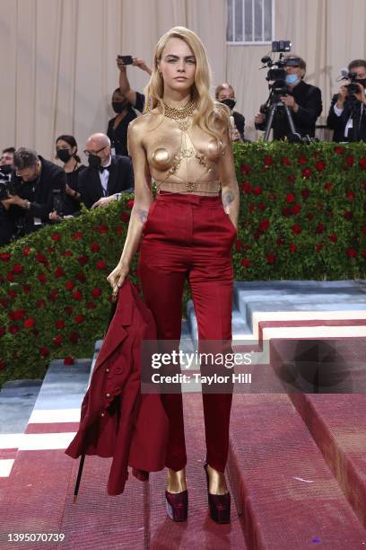 Cara Delevingne attends "In America: An Anthology of Fashion," the 2022 Costume Institute Benefit at The Metropolitan Museum of Art on May 02, 2022...