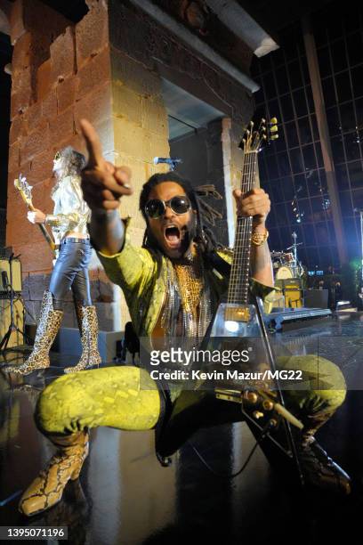 Lenny Kravitz performs onstage during The 2022 Met Gala Celebrating "In America: An Anthology of Fashion" at The Metropolitan Museum of Art on May...