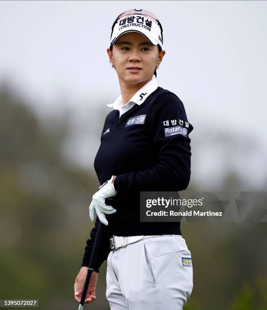 Na Yeon Choi during the first round of the Palos Verdes Championship Presented by Bank of America at Palos Verdes Golf Club on April 28, 2022 in...