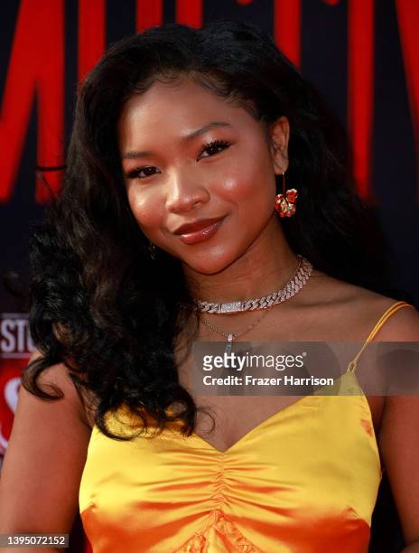 Laya DeLeon Hayes attends Marvel Studios' "Doctor Strange In The Multiverse Of Madness" premiere at Dolby Theatre on May 02, 2022 in Hollywood,...