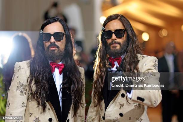 Alessandro Michele and Jared Leto attend The 2022 Met Gala Celebrating "In America: An Anthology of Fashion" at The Metropolitan Museum of Art on May...