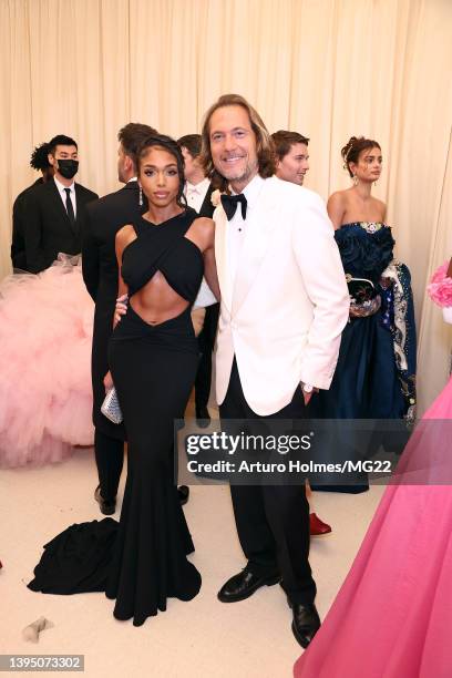 Lori Harvey and Lance LePere arrive at The 2022 Met Gala Celebrating "In America: An Anthology of Fashion" at The Metropolitan Museum of Art on May...