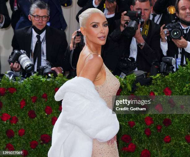 Kim Kardashian attends The 2022 Met Gala Celebrating "In America: An Anthology of Fashion" at The Metropolitan Museum of Art on May 02, 2022 in New...