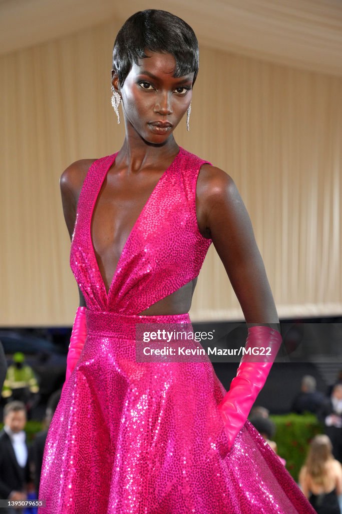 Anok Yai arrives at The 2022 Met Gala Celebrating "In America: An