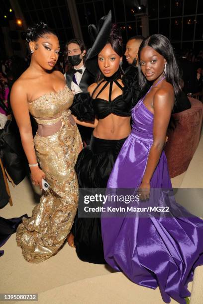 Megan Thee Stallion, Normani, and Ndey Buri attend The 2022 Met Gala Celebrating "In America: An Anthology of Fashion" at The Metropolitan Museum of...