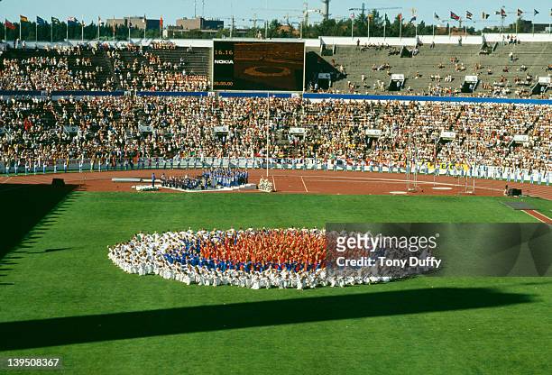 The opening ceremony of the IAAF World Championships in Athletics in Helsinki, 1983.