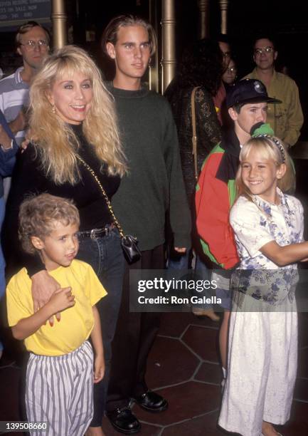 Cindy Landon and family Sean Landon, Christopher Landon and daughter Jennifer attend "Beauty & the Beast" Hollywood Premiere on November 10, 1991 at...