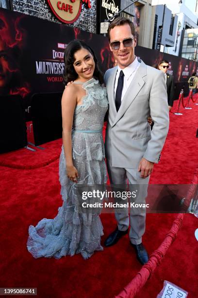 Xochitl Gomez and Benedict Cumberbatch attend the Doctor Strange in the Multiverse of Madness World Premiere at Dolby Theatre in Hollywood,...