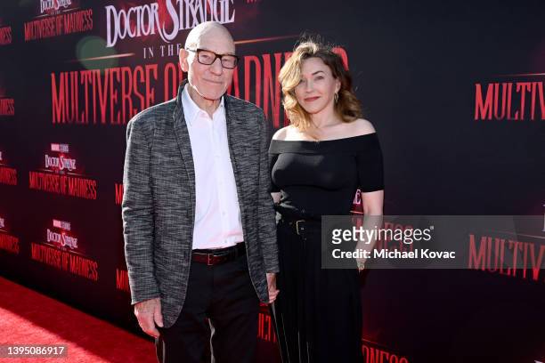 Sir Patrick Stewart and Sunny Ozell attend the Doctor Strange in the Multiverse of Madness World Premiere at Dolby Theatre in Hollywood, California...