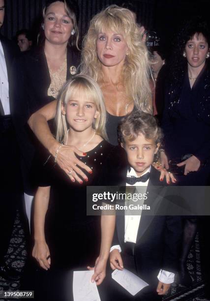 Cindy Landon, son daughter Jennifer Landon and son Sean Landon attend the National Children's Leukemia Foundation Benefit Gala on March 15, 1993 at...
