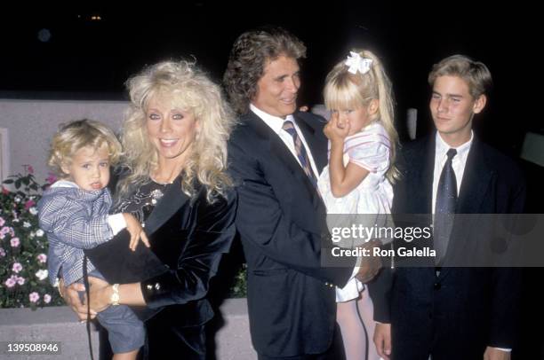 Actor Michael Landon, wife Cindy Landon, son Sean Landon, daughter Jennifer Landon and son Christopher Landon attend the National Down Syndrome...