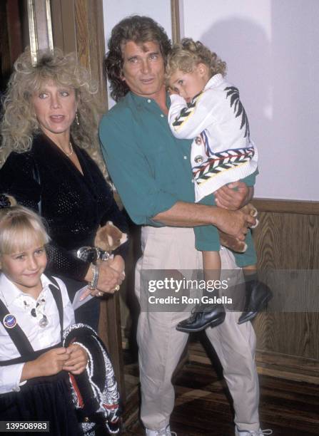 Actor Michael Landon, wife Cindy Landon, daughter Jennifer Landon and son Sean Landon attend the Moscow Circus Opening Night Performance on March 14,...