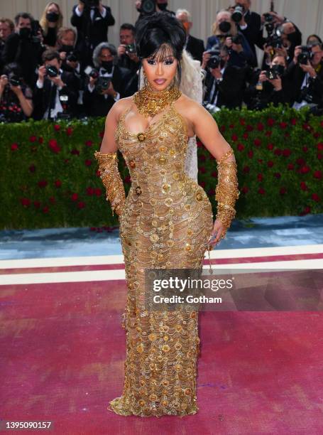Cardi B attends The 2022 Met Gala Celebrating "In America: An Anthology of Fashion" at The Metropolitan Museum of Art on May 2, 2022 in New York City.