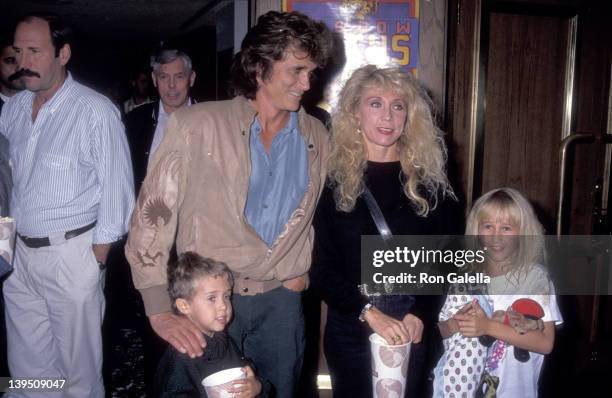 Actor Michael Landon, wife Cindy Landon, son Sean Landon and daughter Jennifer Landon attend the Moscow Circus Opening Night Performance on March 6,...