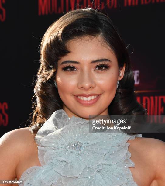 Xochitl Gomez attends Marvel Studios "Doctor Strange In The Multiverse Of Madness" Premiere at El Capitan Theatre on May 02, 2022 in Los Angeles,...