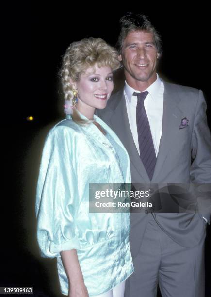 Actress Audrey Landers and date Jon Feltheimer on August 19, 1986 dine at Spago in West Hollywood, California.