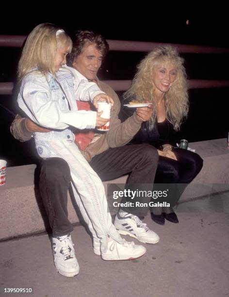 Actor Michael Landon, wife Cindy Landon and daughter Jennifer Landon attend the "Teenage Mutant Ninja Turtles: Coming Out of Their Shells" Concert...