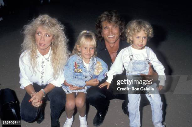 Actor Michael Landon, wife Cindy Landon, daughter Jennifer Landon and son Sean Landon attend the Third Annual Moonlight Roundup Extravaganza to...