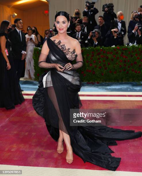 Katy Perry attends The 2022 Met Gala Celebrating "In America: An Anthology of Fashion" at The Metropolitan Museum of Art on May 2, 2022 in New York...