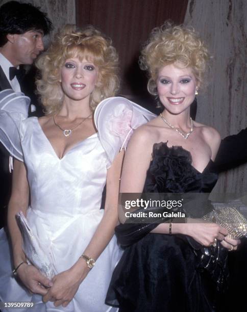 Actress Judy Landers and actress Audrey Landers attend the Wrap-Up Party for the Eighth Season of "The Love Boat" on March 31, 1985 at Beverly Hilton...