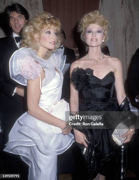 Actress Judy Landers and actress Audrey Landers attend the Wrap-Up Party for the Eighth Season of "The Love Boat" on March 31, 1985 at Beverly Hilton...