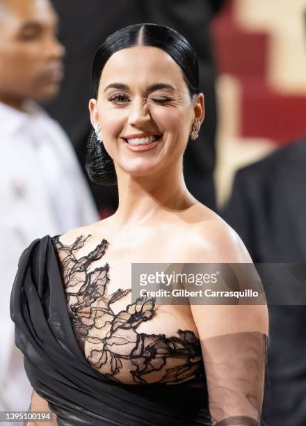 Singer-songwriter Katy Perry is seen arriving at The 2022 Met Gala Celebrating "In America: An Anthology of Fashion" at The Metropolitan Museum of...