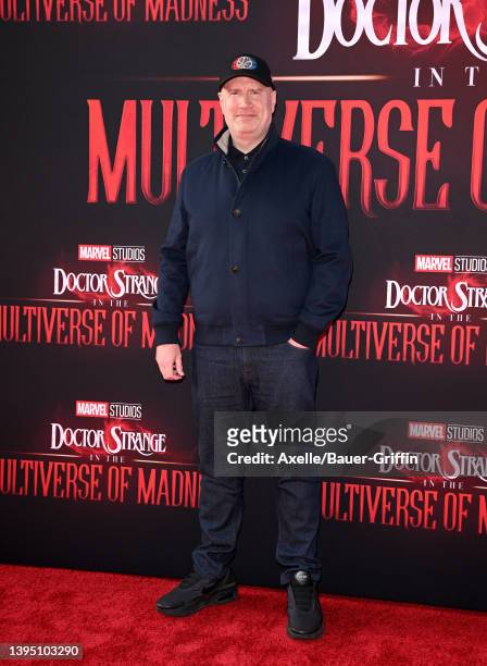 Kevin Feige attends Marvel Studios "Doctor Strange in the Multiverse of Madness" Premiere at El Capitan Theatre on May 02, 2022 in Los Angeles,...