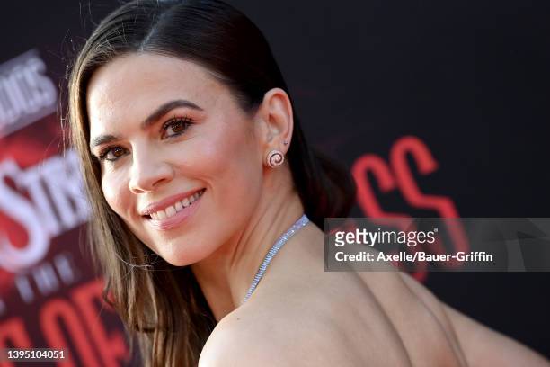 Hayley Atwell attends Marvel Studios "Doctor Strange in the Multiverse of Madness" Premiere at El Capitan Theatre on May 02, 2022 in Los Angeles,...