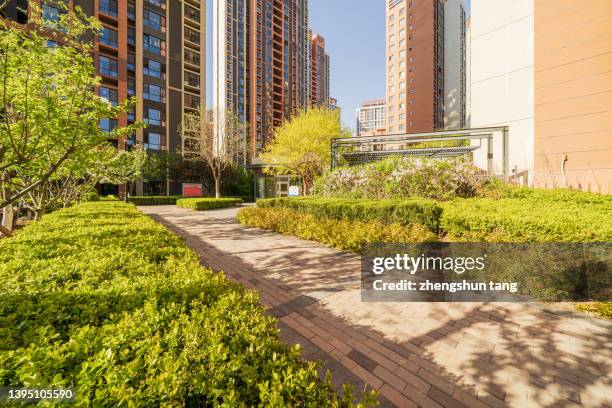 sunset in residential area. - rural housing stock pictures, royalty-free photos & images