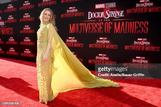 Rachel McAdams attends Marvel Studios "Doctor Strange in the Multiverse of Madness" Premiere at El Capitan Theatre on May 02, 2022 in Los Angeles,...