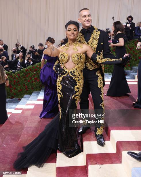 Ariana DeBose and Jeremy Scott attend "In America: An Anthology of Fashion," the 2022 Costume Institute Benefit at The Metropolitan Museum of Art on...