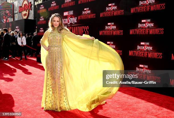 Rachel McAdams attends Marvel Studios "Doctor Strange in the Multiverse of Madness" Premiere at El Capitan Theatre on May 02, 2022 in Los Angeles,...