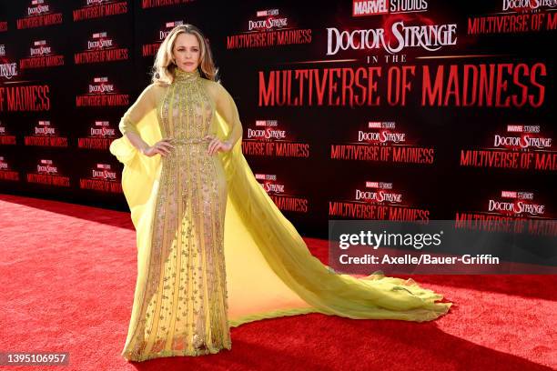 Rachel McAdams attends Marvel Studios "Doctor Strange in the Multiverse of Madness" Premiere at El Capitan Theatre on May 02, 2022 in Los Angeles,...