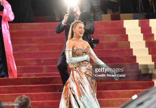Blake Lively attends the the 2022 Met Gala celebrating "In America: An Anthology of Fashion" at The Metropolitan Museum of Art on May 02, 2022 in New...