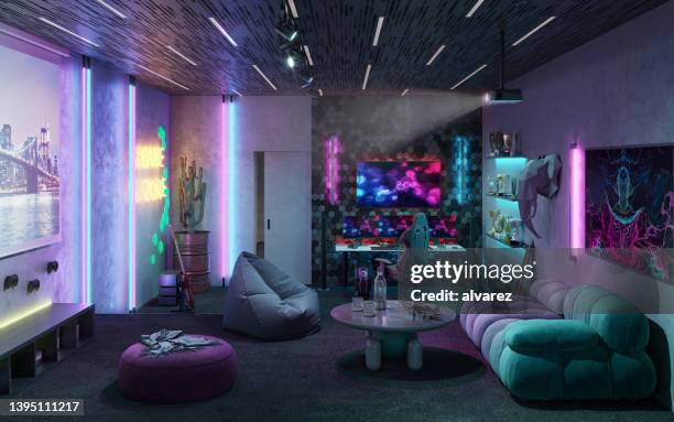 Empty Esports Room Empty Gaming Room Photos and Premium High Res Pictures - Getty Images