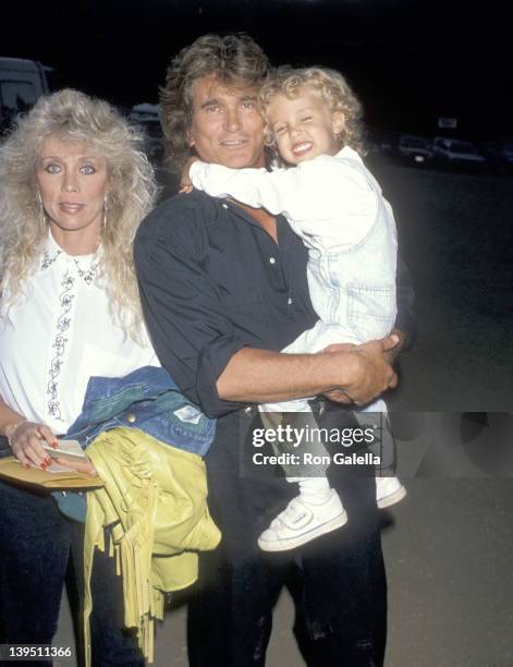 Actor Michael Landon, wife Cindy Landon and son Sean Landon attend the Third Annual Moonlight Roundup Extravaganza to Benefit Free Arts for Abused...