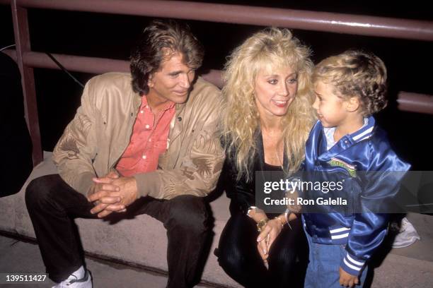 Actor Michael Landon, wife Cindy Landon and son Sean Landon attend the "Teenage Mutant Ninja Turtles: Coming Out of Their Shells" Concert and...