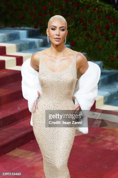 Kim Kardashian attends the 2022 Costume Institute Benefit celebrating In America: An Anthology of Fashion at Metropolitan Museum of Art on May 02,...