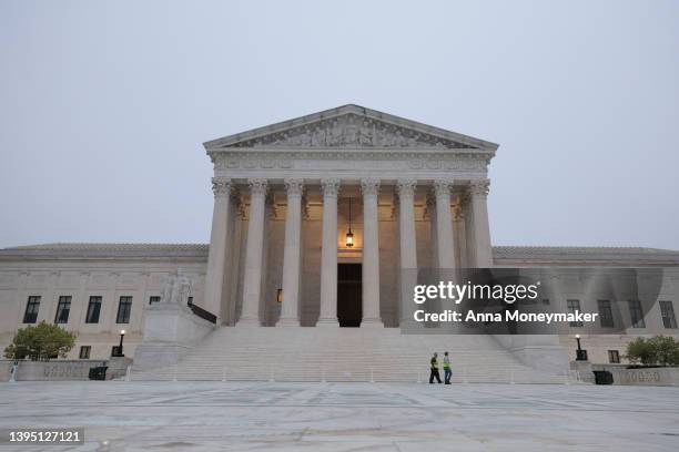 View of the U.S. Supreme Court Building on May 03, 2022 in Washington, DC. In an initial draft majority opinion obtained by Politico, Supreme Court...