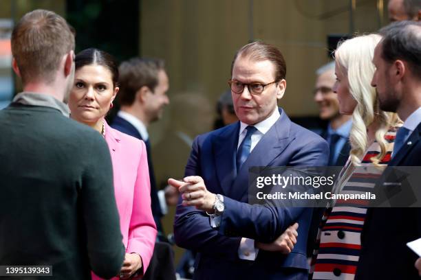 Crown Princess Victoria of Sweden, Prince Daniel of Sweden, Crown Princess Mette-Marit of Norway and Crown Prince Haakon of Norway tour Norrsken...