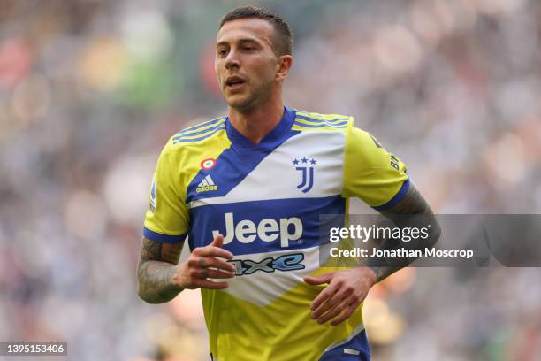 Federico Bernardeschi of Juventus during the Serie A match between Juventus and Venezia FC at Allianz Stadium on May 01, 2022 in Turin, Italy.