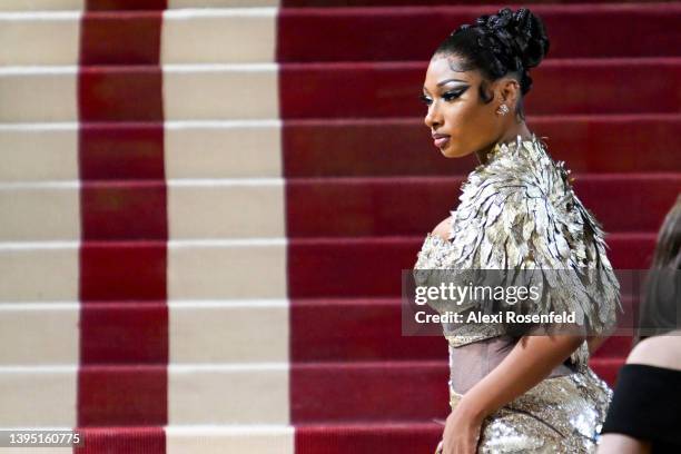 Meghan Thee Stallion attends The 2022 Met Gala Celebrating "In America: An Anthology of Fashion" at The Metropolitan Museum of Art on May 02, 2022 in...