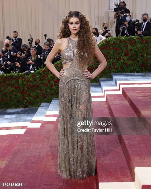 Kaia Gerber attends "In America: An Anthology of Fashion," the 2022 Costume Institute Benefit at The Metropolitan Museum of Art on May 02, 2022 in...