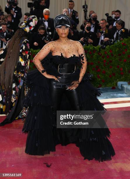 Nicki Minaj attends The 2022 Met Gala Celebrating "In America: An Anthology of Fashion" at The Metropolitan Museum of Art on May 2, 2022 in New York...