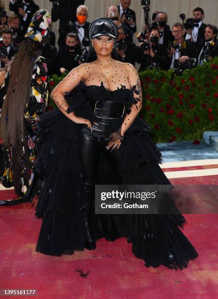 Nicki Minaj attends The 2022 Met Gala Celebrating "In America: An Anthology of Fashion" at The Metropolitan Museum of Art on May 2, 2022 in New York...