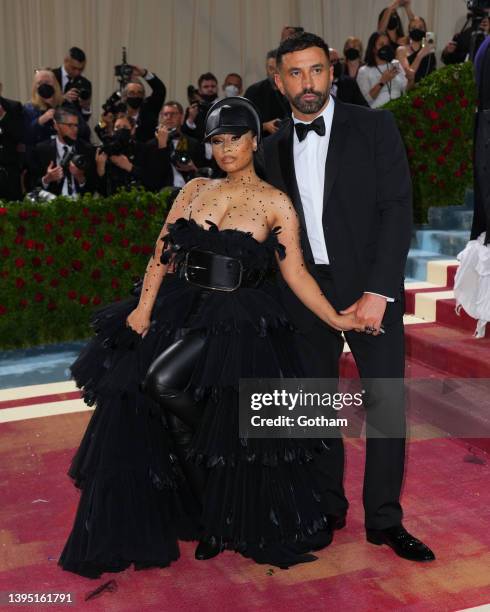 Nicki Minaj and Riccardo Tisci attend The 2022 Met Gala Celebrating "In America: An Anthology of Fashion" at The Metropolitan Museum of Art on May 2,...