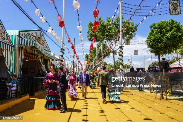 Ambiente del Real, during the third day of Feria de Abril de Sevilla 2022 held after two years of Covid-19 pandemic, on May 3, 2022 in Seville .