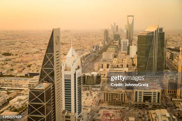 riyadh city skyline - saudi arabia city stock pictures, royalty-free photos & images