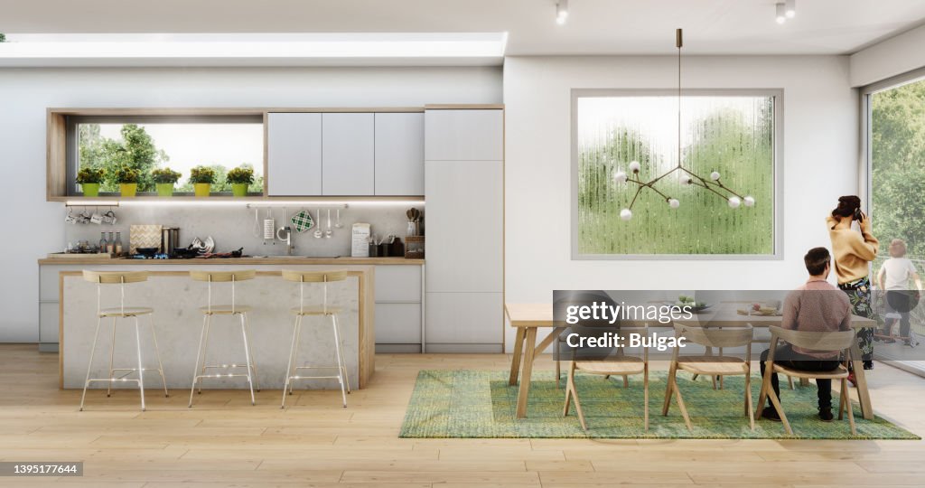 Japandi Style Domestic Kitchen