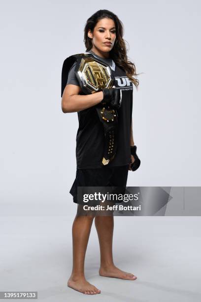 Julianna Pena poses for a portrait during a photo session for The Ultimate Fighter on February 7, 2022 in Las Vegas, Nevada.